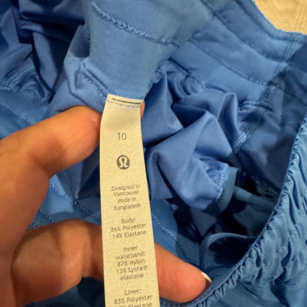 Lululemon Blue 5 inch lined tack Shorts